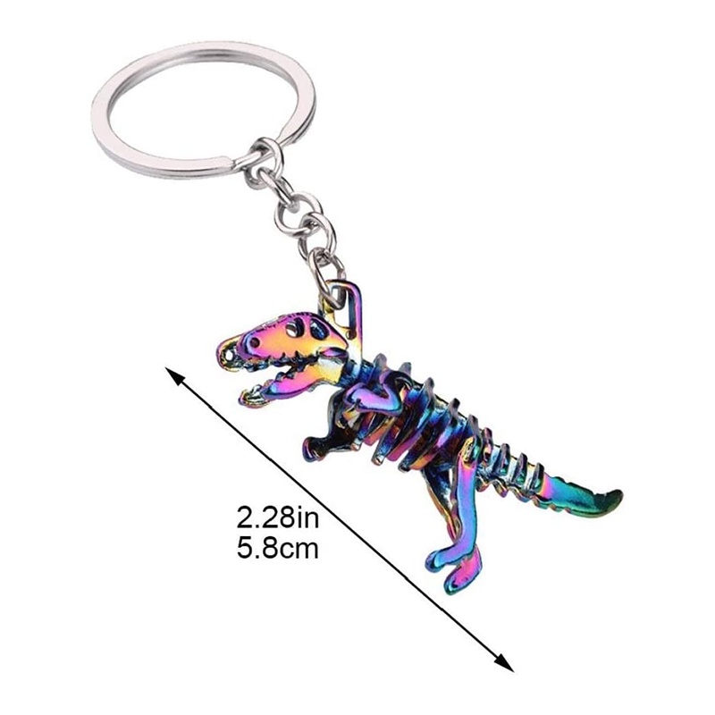 1 Móc Khóa Hợp Kim Hình Xương Khủng Long Nhiều Màu Dễ Thương - HSU