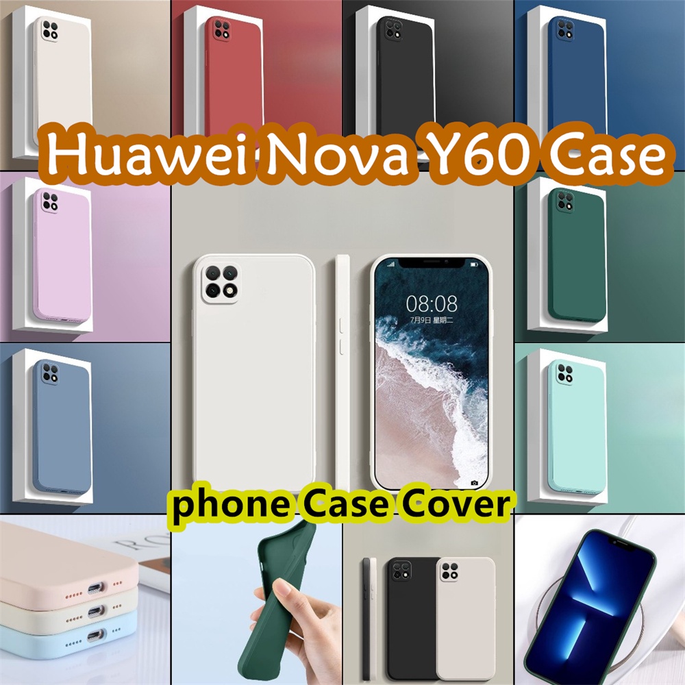 [Phong cách mới] Dành cho Ốp lưng Huawei Nova Y60 Silicon Full Case Vỏ điện thoại màu trơn cổ điển V