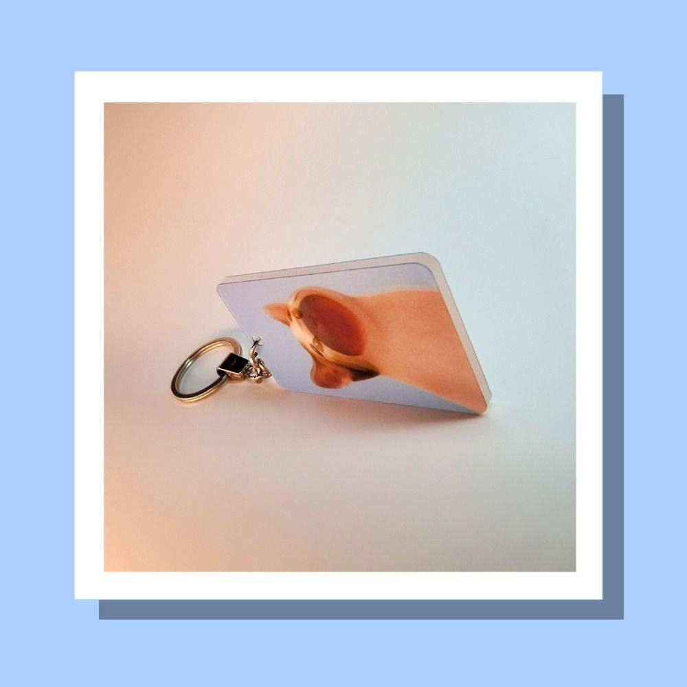 Shengda popcat Tag Móc Khóa acrylic Mặt Mèo Vui Nhộn Tinh Tế Sáng Tạo