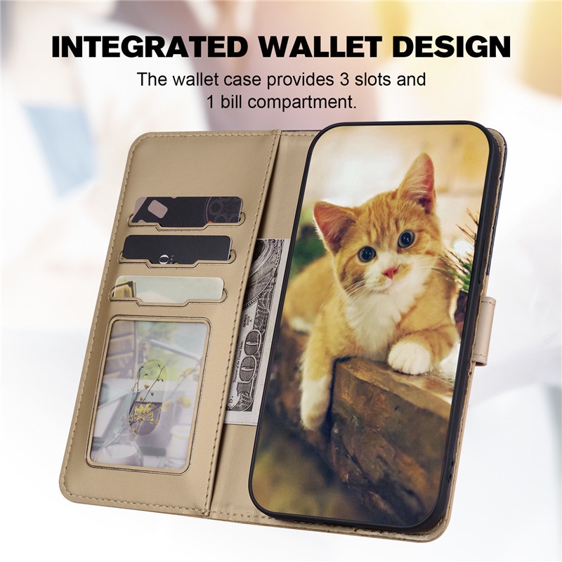 Phù Hợp Bao Da Điện Thoại Khóa Nam Châm Hình Thú Cưng Cho iphone 13 pro max apple casing i13 mini x xs xr xs max Ốp