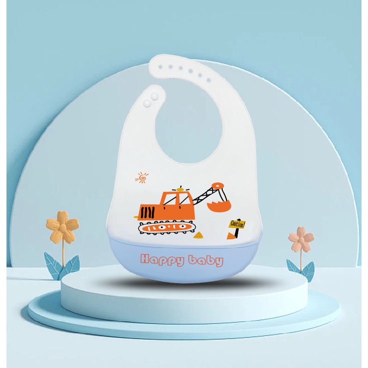 PVN61342 Yếm Máng Ăn Dặm Silicon Siêu Mềm Cho Bé T2