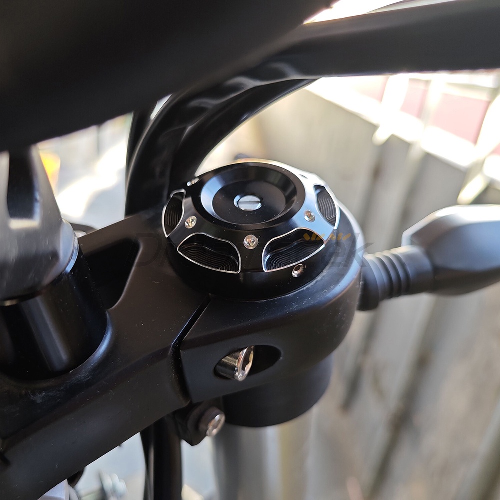 Cặp Nắp Đậy Phuộc Trước Bằng Nhôm cnc Màu Đen Cho Mô Tô harley-davidson x350 2023 +