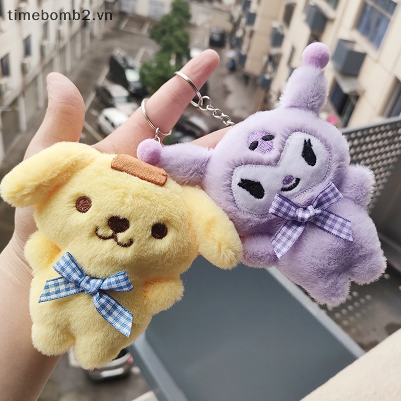 Móc Khóa Thú Nhồi Bông Hoạt Hình kuromi my melody cinnamoroll plushie Dễ Thương Làm Quà Tặng Trang Trí