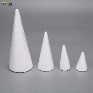 [Cuticate]Set 15 Xốp polystyrene Hình Nón Trang Trí Cây Thông Noel 10-15-20CM
