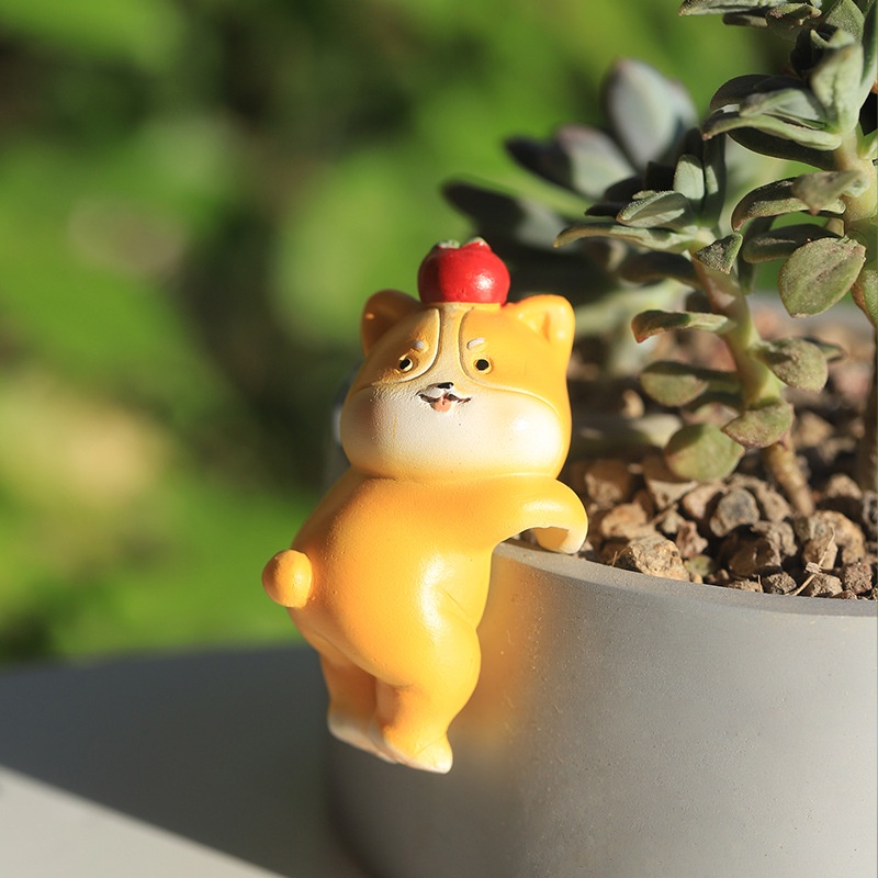 Xi Lanh Nhỏ Bằng Nhựa resin Họa Tiết Hoạt Hình Dễ Thương Trang Trí Sân Vườn