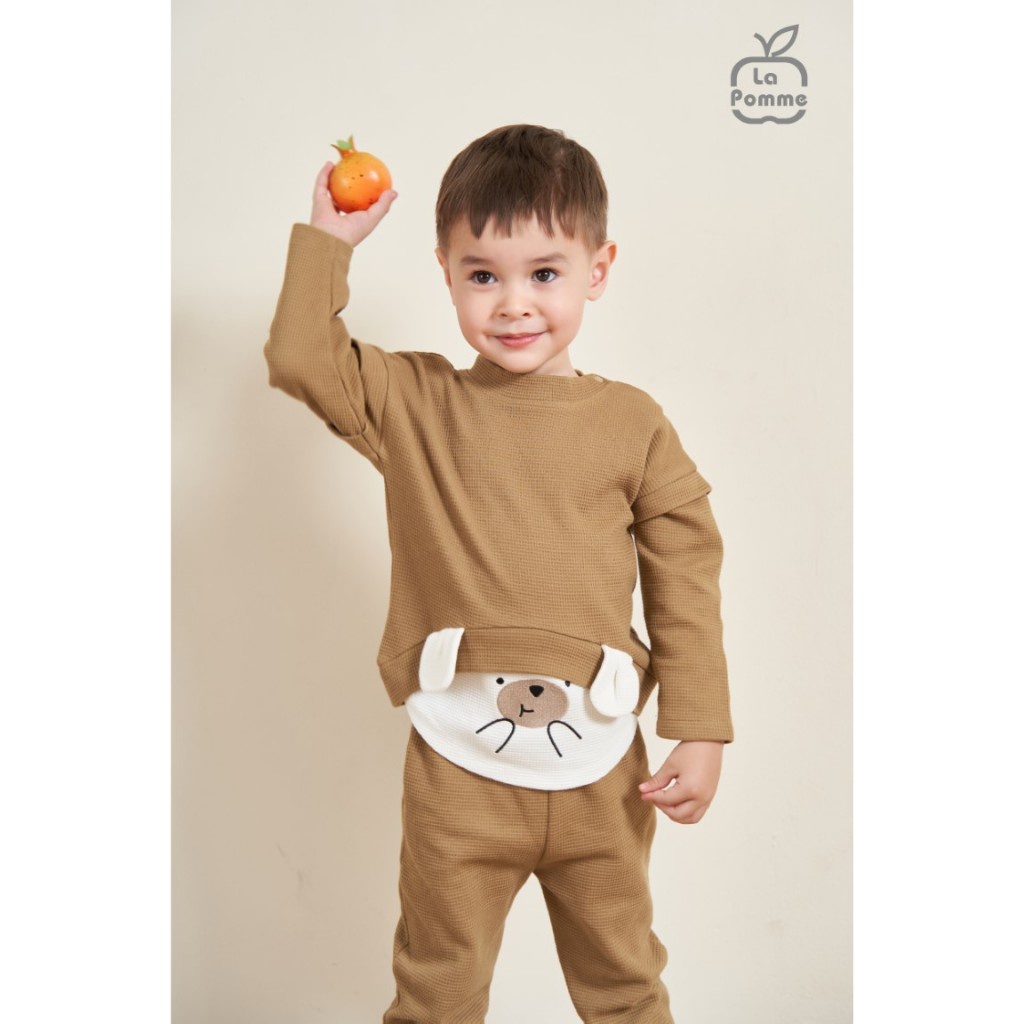 Bộ dài tay La Pomme Gấu tai vểnh