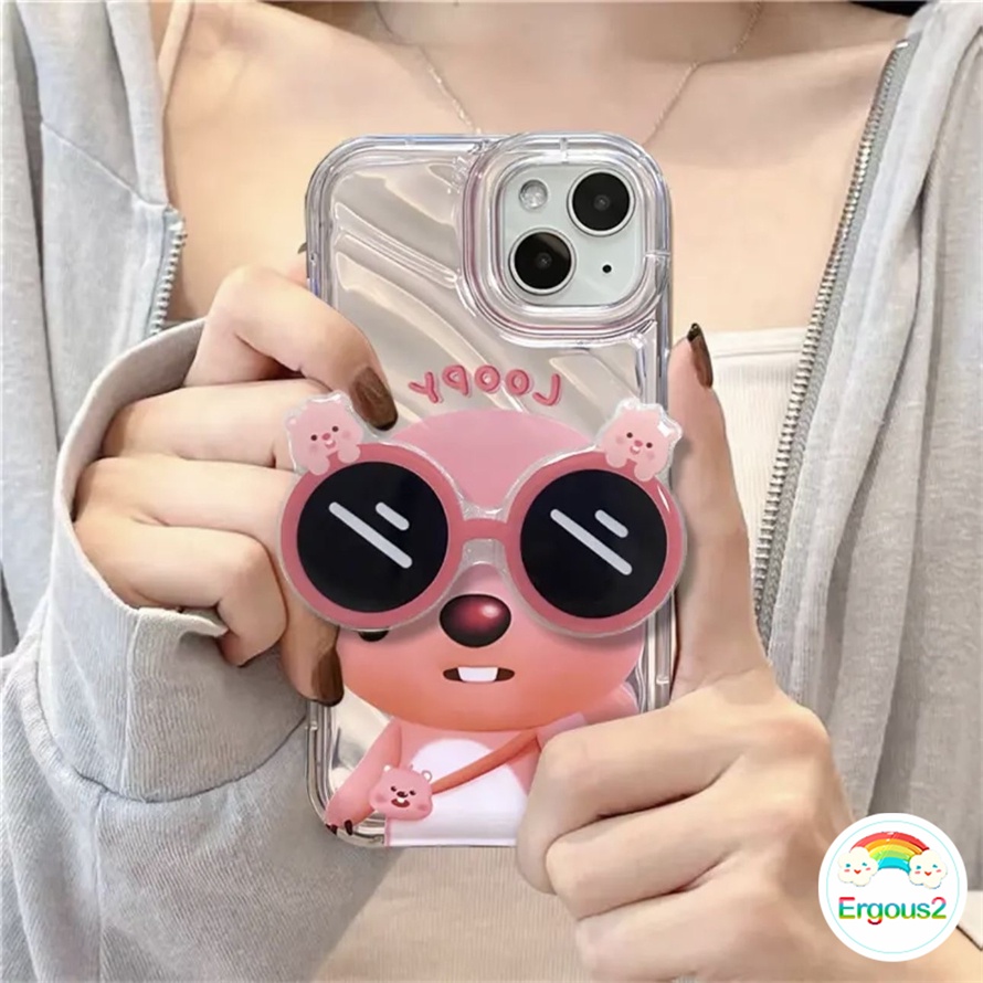 Hoạt Hình Ốp Điện Thoại tpu Mềm Trong Suốt Chống Sốc Màu laser Có Giá Đỡ Cho iphone 15 14 13 12 11 pro max x xr xs max 8 7 6 6s plus se