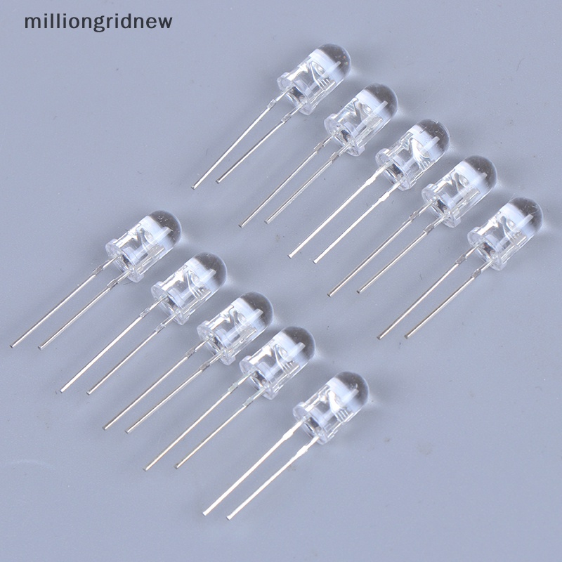 Set 100 Đi Ốt Đèn led 5mm Ánh Sáng Trắng / Xanh Lá / Vàng / Xanh Dương / Vàng / Trắng