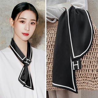 Khăn Choàng Cổ Vải Lụa satin Thắt Nơ Cho Nữ