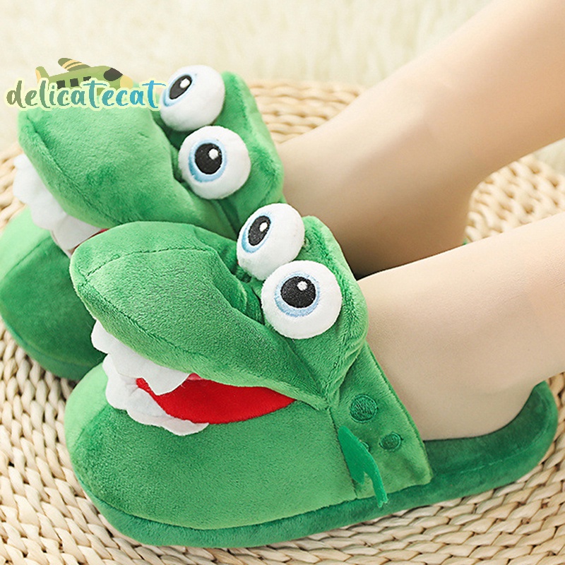 Dép Bông Cá Sấu Hoạt Hình Vui Nhộn Đi Bộ Với Miệng Mở Và Khiêu Vũ Ấm Áp Thoải Mái Quà Tặng Giáng Sinh Cho Bé Trai Bé Gái
