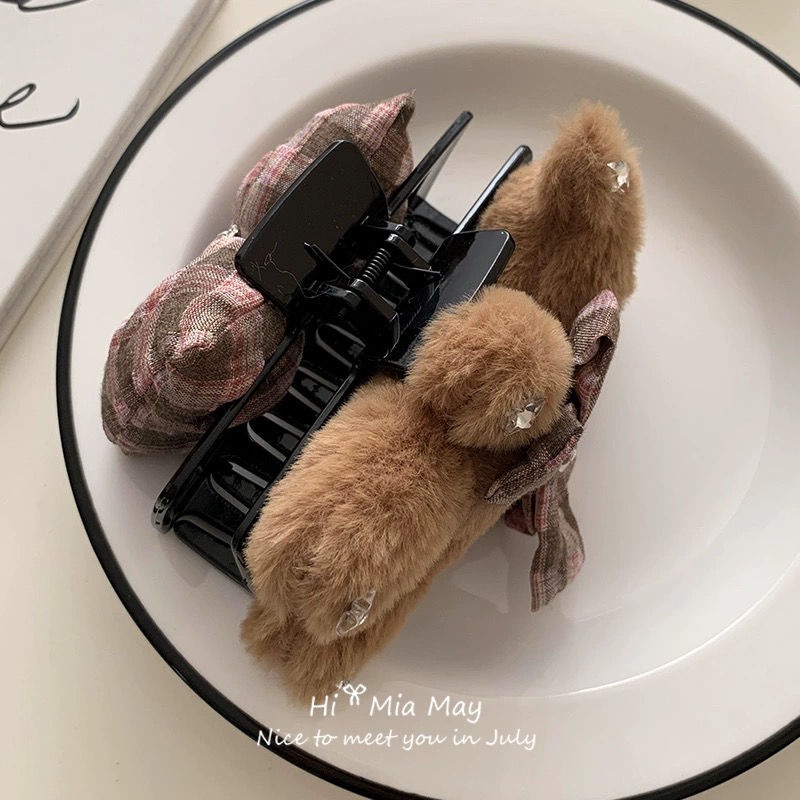 Búp Bê Âm Thanh mr... mr... Handou Kẹp Tóc Hình Chú Gấu teddy / Cá Mập Nhồi Bông Nhỏ Xinh Xắn Cxbpi01.vn1011