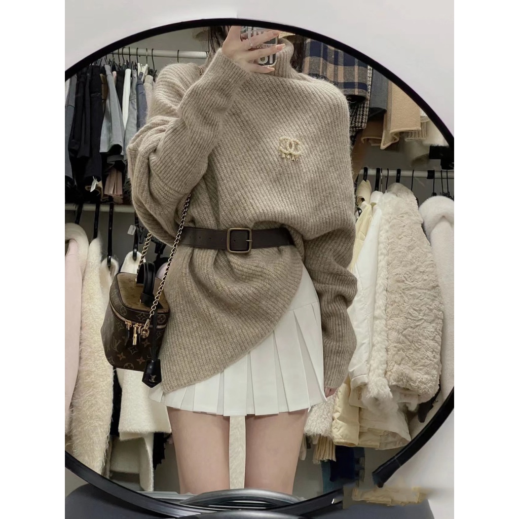 Bộ Áo sweater Phối Chân Váy Phong Cách Hàn Quốc Thời Trang Thu Đông Hàng Mới 2023