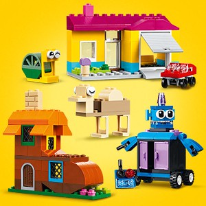 Xả hàng LEGO CLASSIC | Lego 11004 Windows of Creativity | Bộ gạch Classic sáng tạo với những khung cửa tặng kèm xe