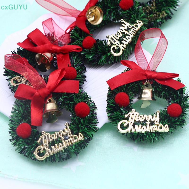 Vòng Hoa Giáng Sinh Mini Trang Trí Nhà Búp Bê diy prta
