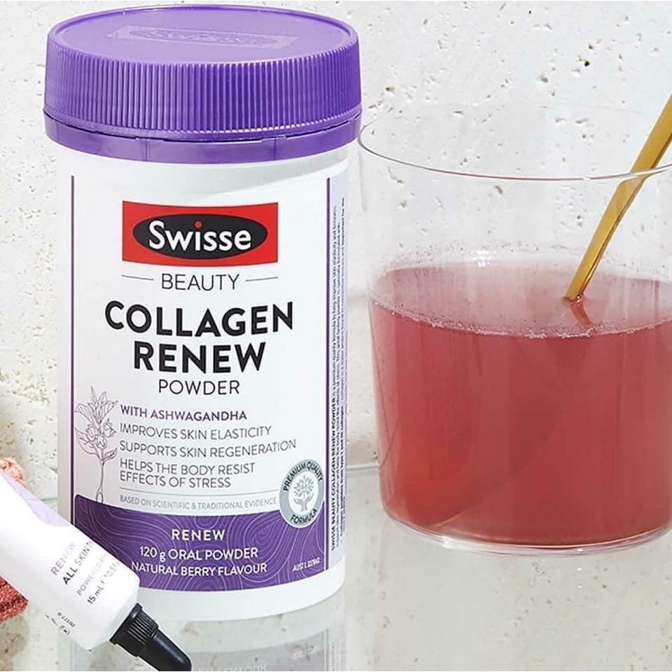 Bột collagen renew powder Swisse hộp 120g giúp đẹp da, ngừa lão hóa Quatangme1