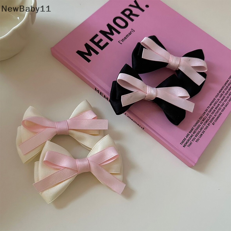 Bộ 2 Kẹp Tóc Nơ Phong Cách Hàn Quốc Dễ Thương Dành Cho Bé Gái