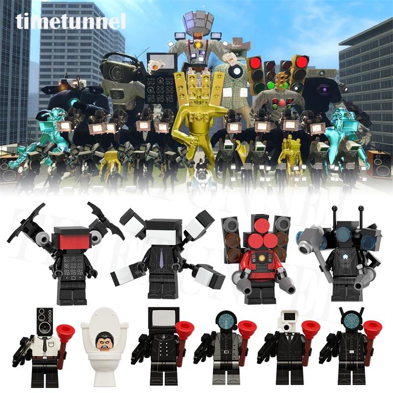 Skibidi Bộ Đồ Chơi Xếp Hình Nhân Vật anime toilet Bằng Nhựa