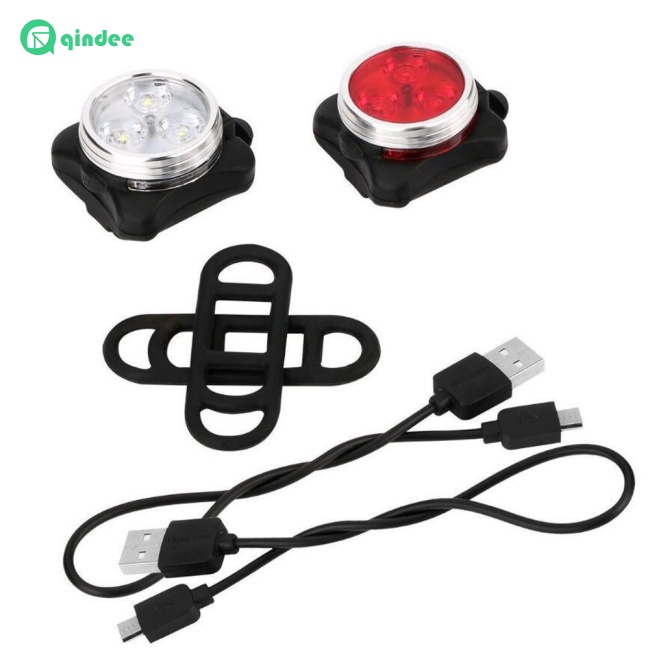 Bộ Đèn Pha Trước / Sau Chống Thấm Nước ipx4 Kèm Sạc Tiện Dụng Cho Xe Đạp Địa Hình mtb