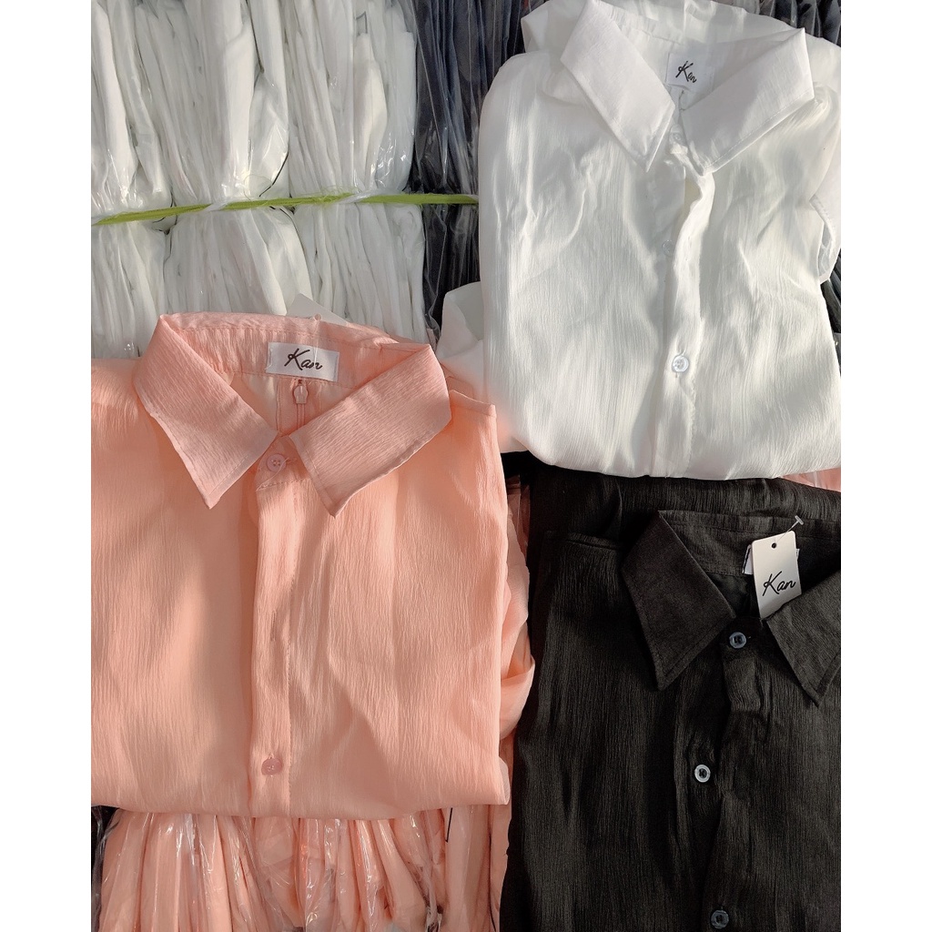 SET ĐI CHƠI, SET 2 MÓN ÁO SƠ MI TAY DÀI PHỐI CHÂN VÁY NGẮN XÒE CỰC XINH