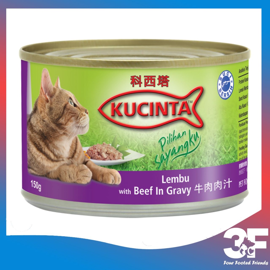 Pate Thức Ăn Ướt Kucinta Dành Cho Mèo Từ 3 Tháng Tuổi Lon 150g
