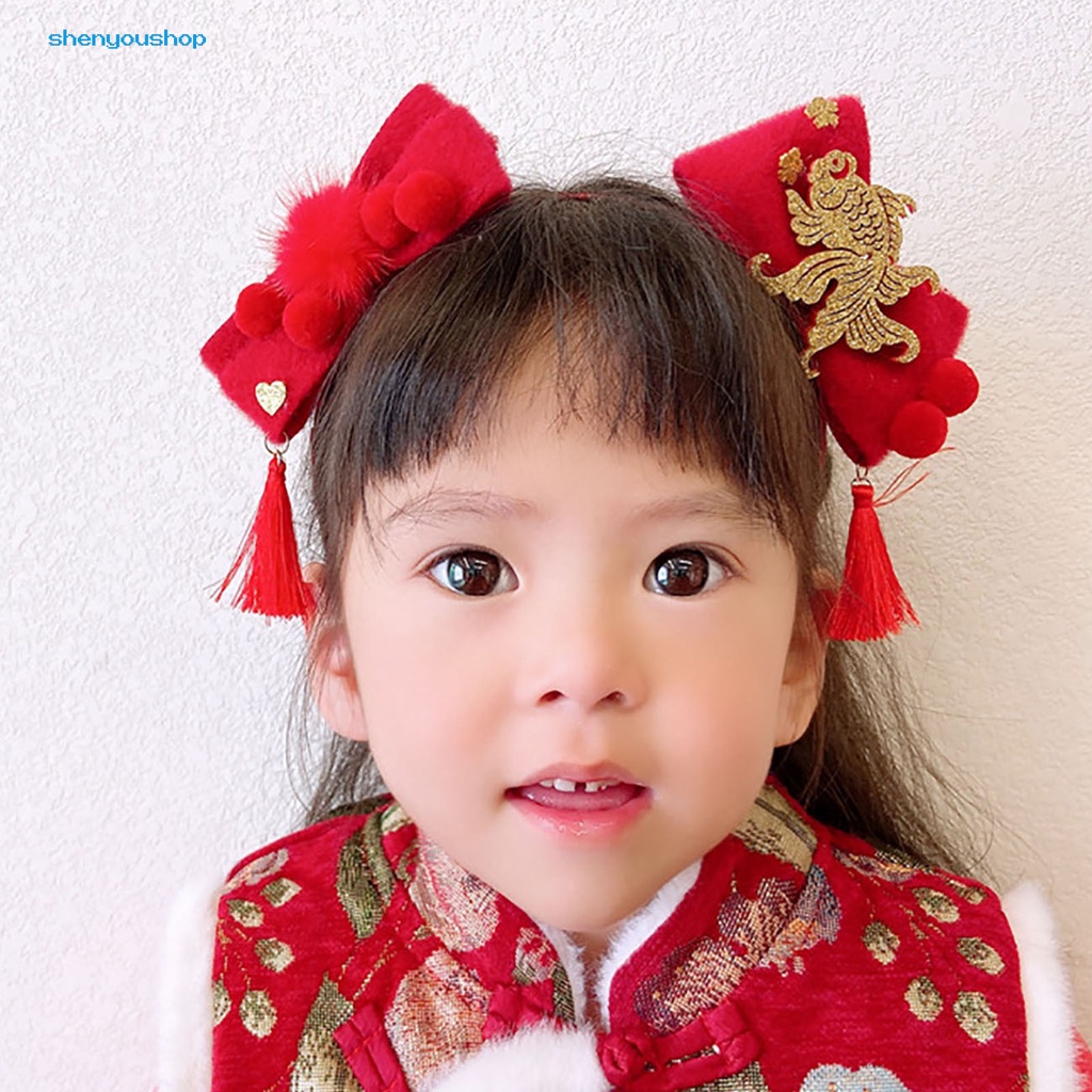 Băng Đô Cài Tóc Vải Hình Cá Đỏ Phong Cách Trung Hoa Đẹp Mắt Dễ Dàng Chống Vỡ Trang Trí Năm Mới Dành Cho Bạn Gái