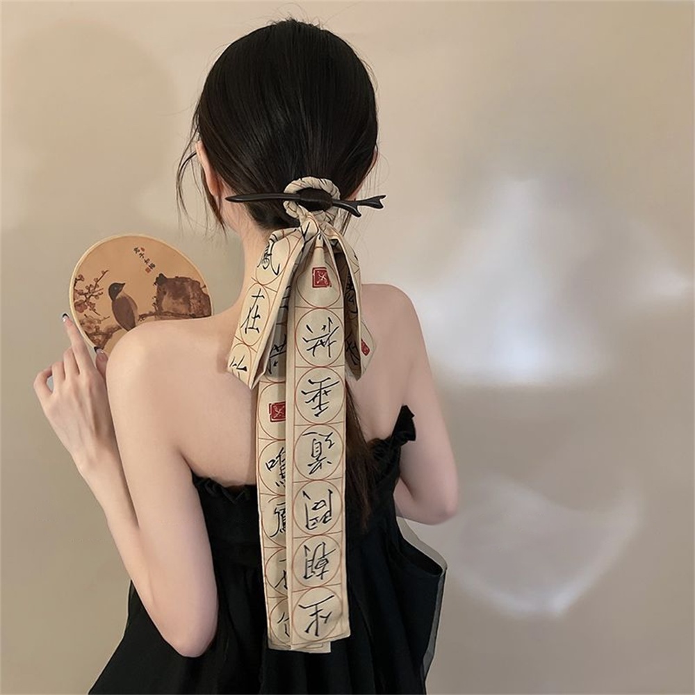 Trâm Cài Tóc Phối Dây Ruy Băng Phong Cách Trung Hoa Cổ Điển Cho Nữ