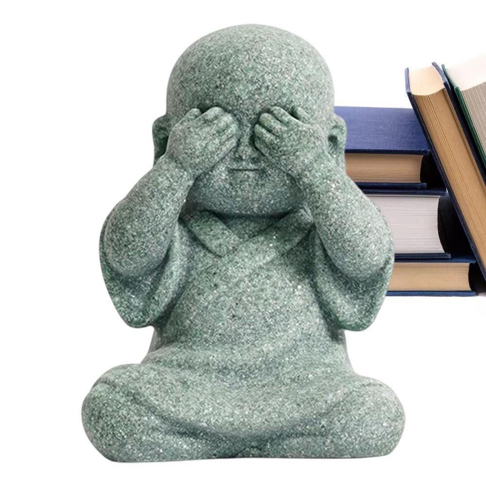 Tượng Phật Nhỏ Ngồi Quầy Bardha Satue Màu Xanh Lá Cây Dễ Thương Vui Nhộn diy