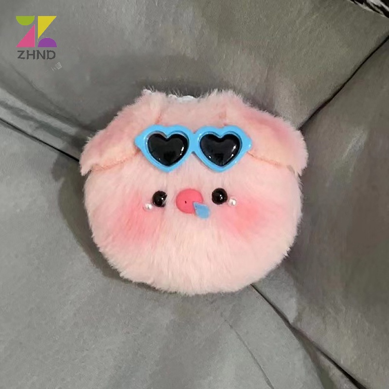 Zhuzhengde Móc Khóa Hình Chú Heo Đeo Kính Râm Nhồi Bông Mềm Mại Đáng Yêu