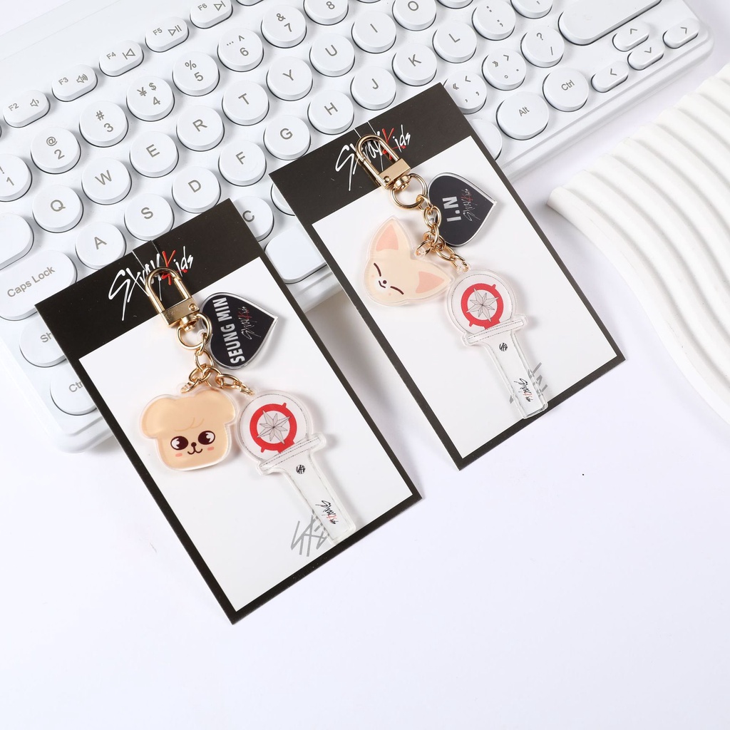 Kpop skz 3 Chiếc Móc Khóa acrylic Túi