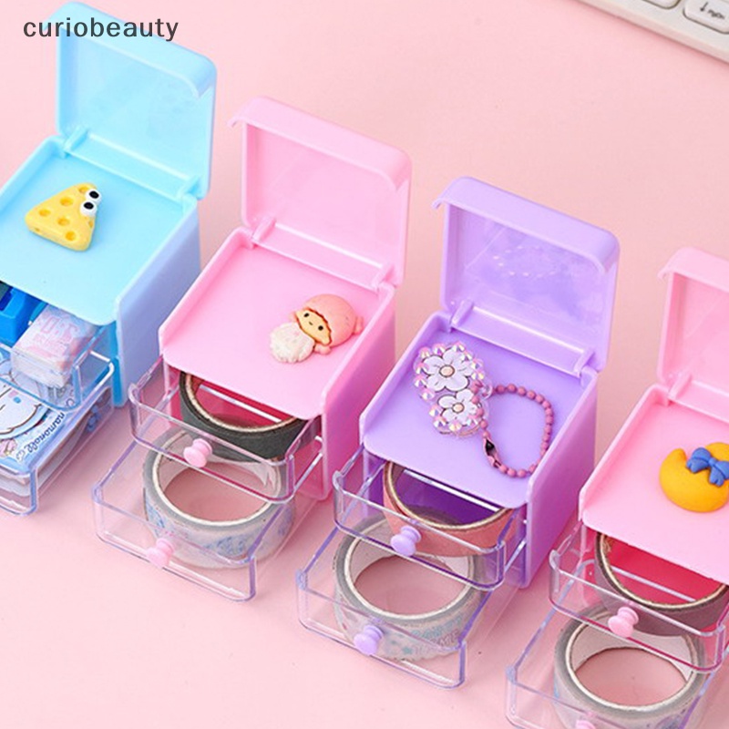 Hộp Đựng Trang Sức Để Bàn mini Hình sanrio hello kitty cinnamoroll my melody Có Ngăn Kéo Dễ Thương