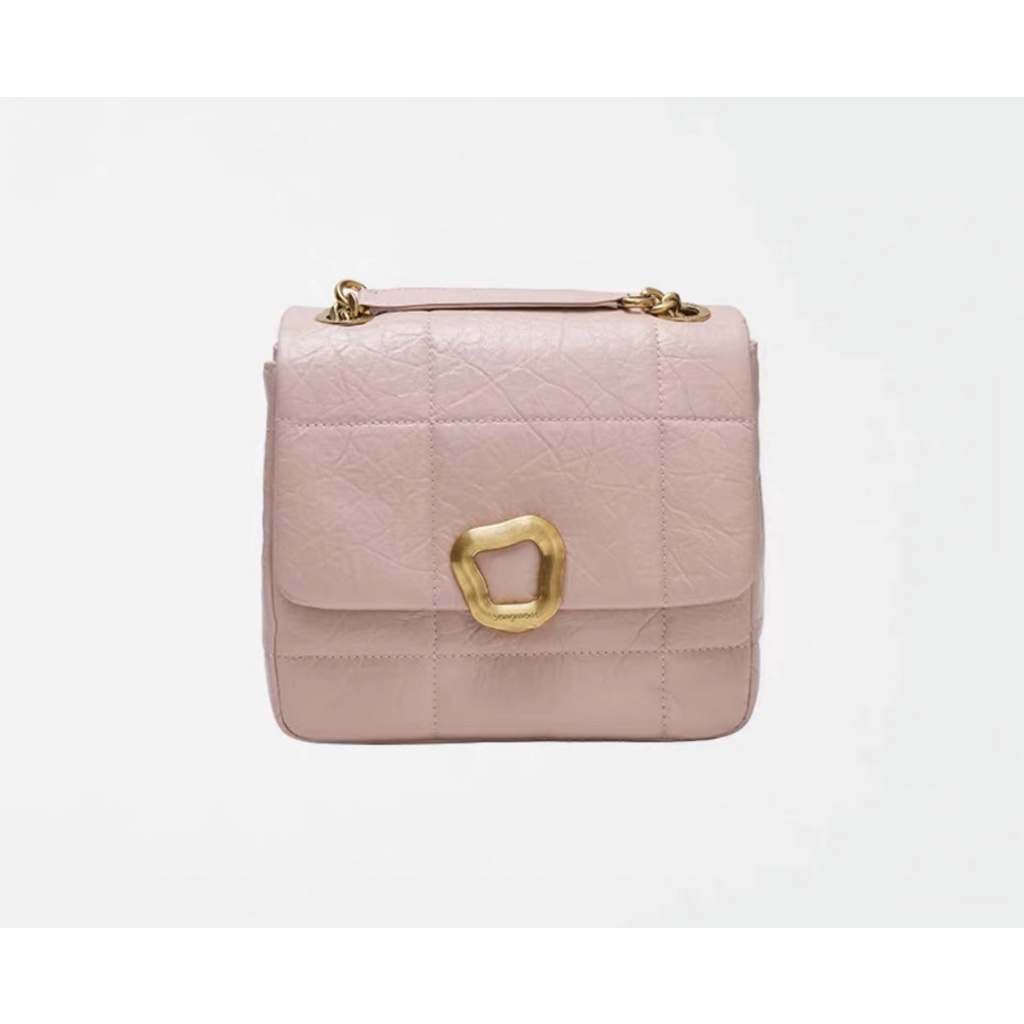 Túi Xách Da Bò Dáng Vuông Nhỏ Phối Dây Xích Thời Trang 2022 Sang Trọng Cho Nữ