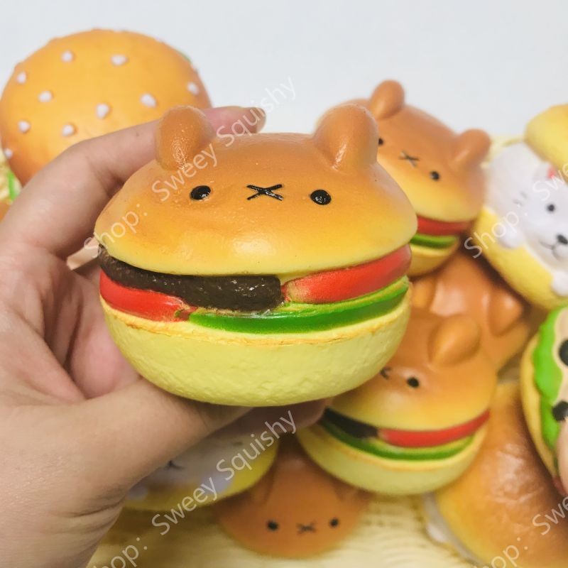 Đồ Chơi Xốp squishy Giảm Stress Hình Bánh Hamburger Dễ Thương Cho Bé