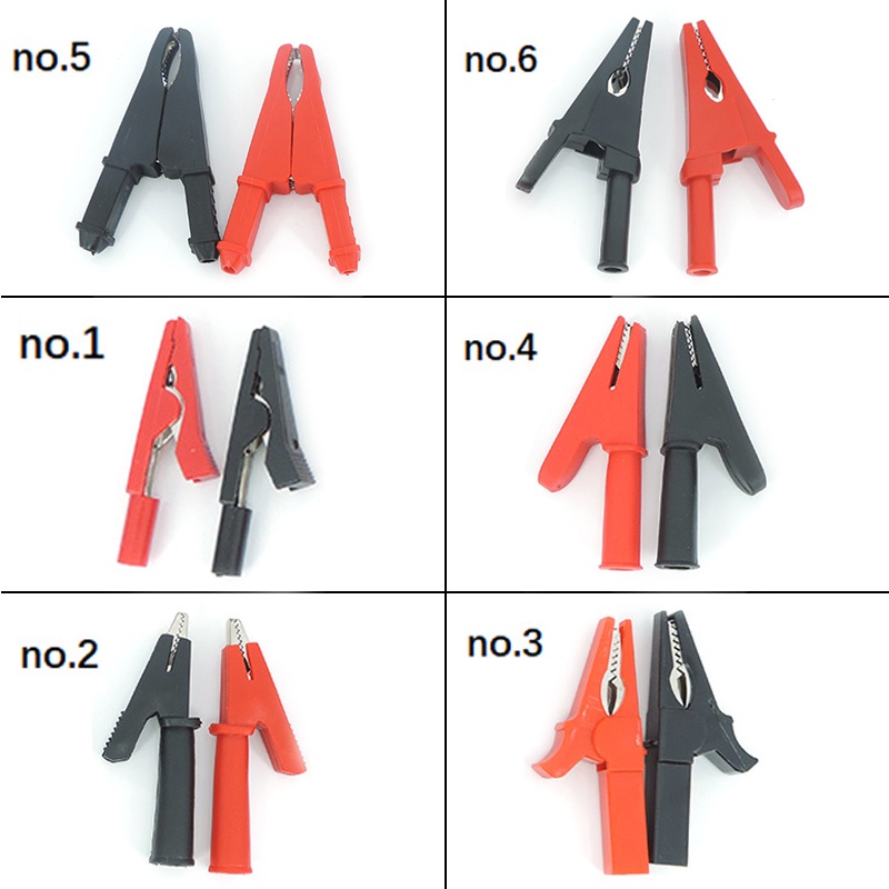 Đỏ + Đen 20 / 50A PVC Cá Sấu Kẹp Kẹp Ổ Cắm Tay Cầm Cáp Kiểm Tra Đầu Dò 4 Mm Chuối Cắm Pin Điện VND1