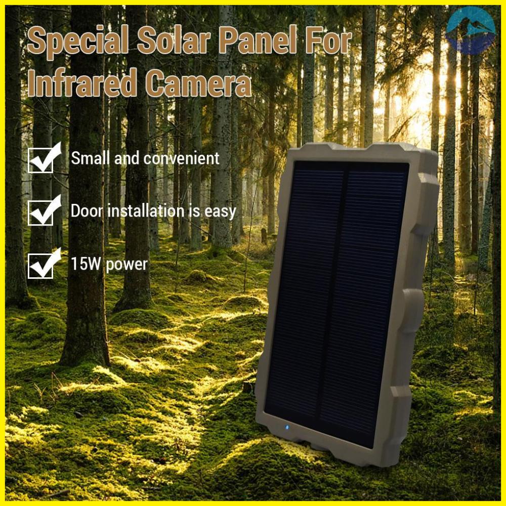 Infrared Hunting Camera Solar Panel - Outdoor Sun-Powered Charging Plate for Wildlife Observation