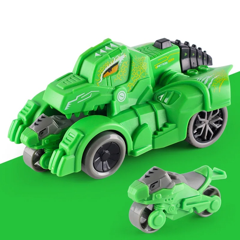 Xe ô tô địa hình khủng long chạy đà quán tính bắn ra mô tô tốc độ cao phát triển trí thông minh cho bé yk