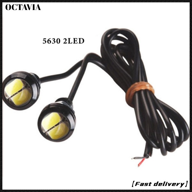 At Đèn led Mắt Đại Bàng 18mm 12v Ánh Sáng Đen Chống Thấm Nước Gắn Biển Số Xe Hơi