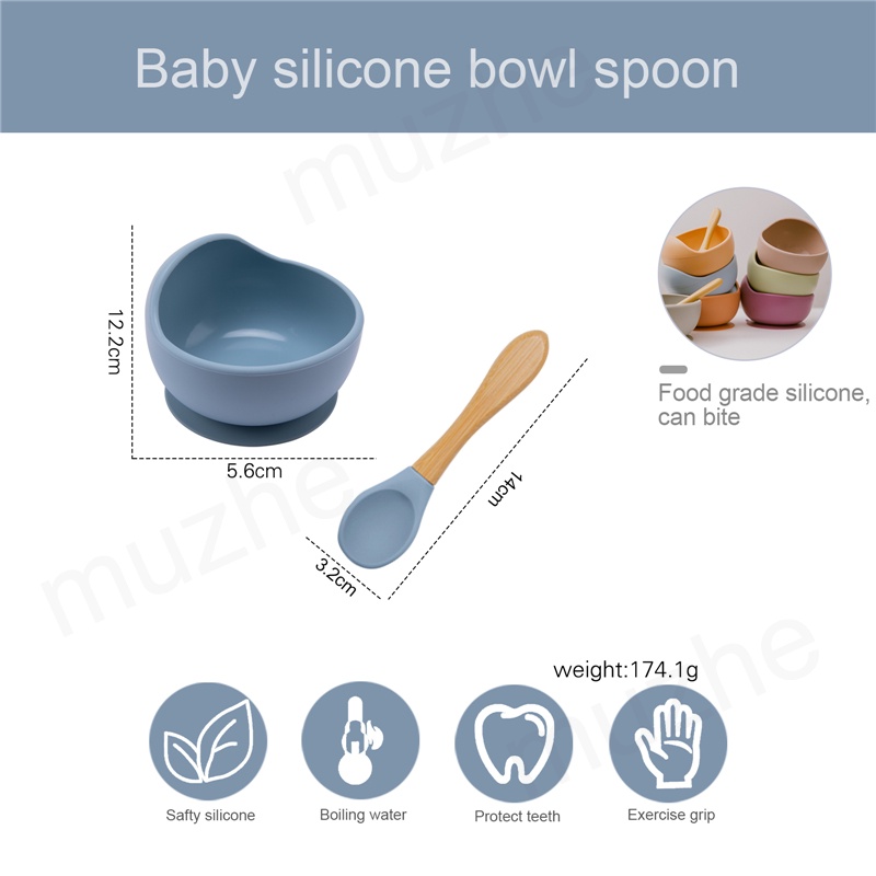 Bát Ăn Dặm Silicone Vòm Chịu Nhiệt Độ Cao Không BPA