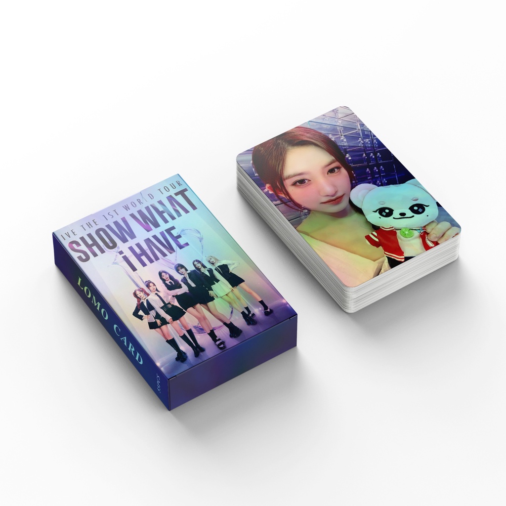 Set 55 Tấm Thẻ Hình lomo laser i 'Ve mine a dreamy wonyoung liz leeseo rei gaeul kpop