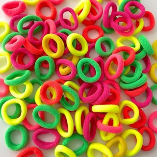 Set 100 Dây Thun Cột Tóc Cao Su Cho Bé Gái