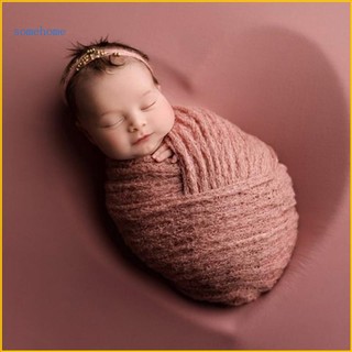 Bộ 2 chăn quấn và băng đô đính ngọc trai dùng làm đạo cụ chụp ảnh cho bé sơ sinh