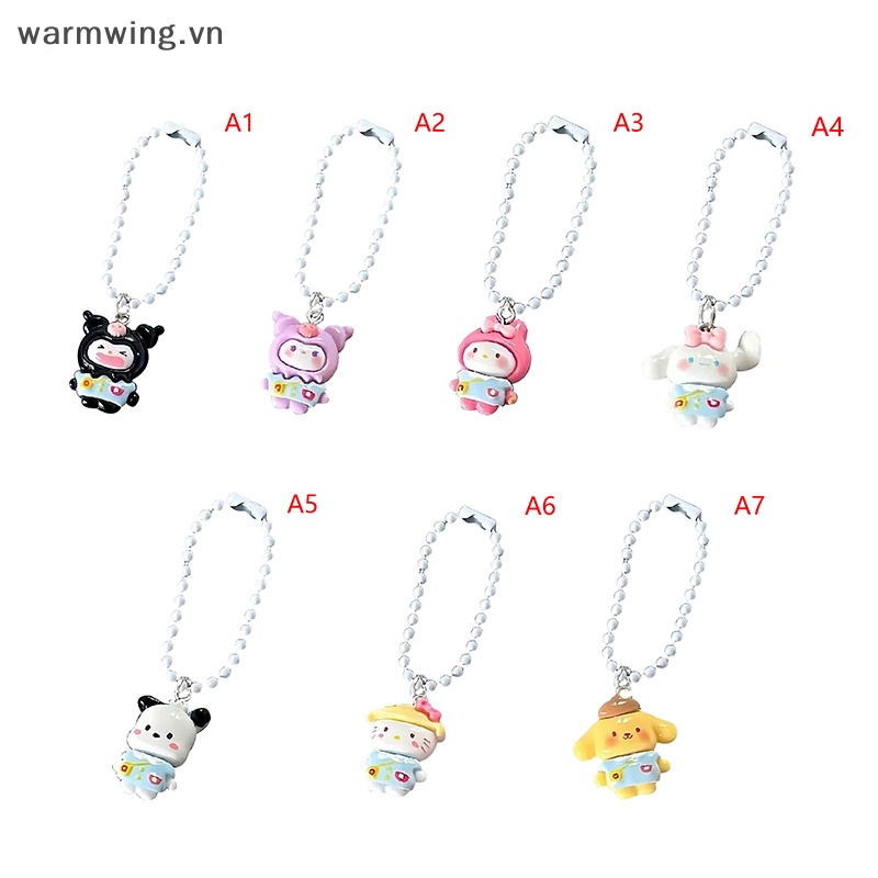 1 Móc Khóa Hình Mèo kuromi melody cinnamoroll Poacco kt pom pom purin Dễ Thương