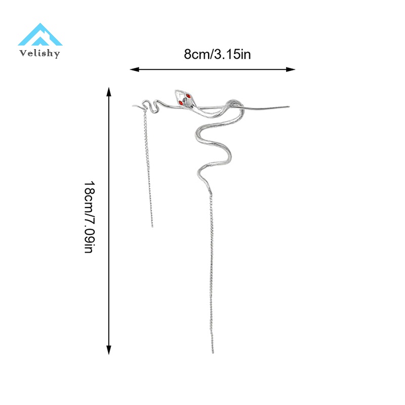 Velishy Trâm Cài Tóc Hình Rắn Phong Cách Trung Hoa Cổ Điển Thời Trang Cho Nữ