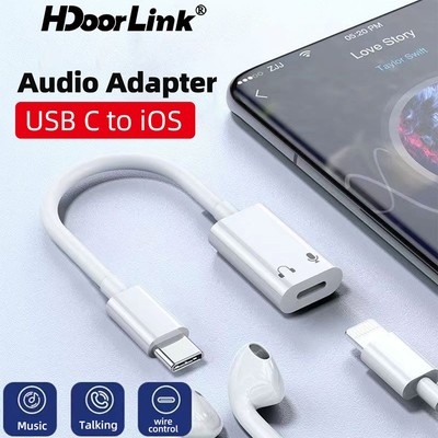 HDOORLINK USB C sang iOS Tai Nghe Có Âm Thanh Cáp Type c Sang iOS Cáp chuyển đổi âm thanh Sạc Dữ Liệu Dây