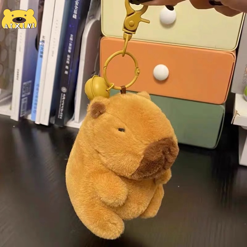 Aio Móc Khóa Hình capybara Nhồi Bông Đáng Yêu