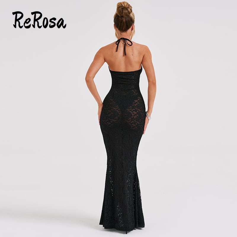 Đầm maxi Mỏng Hở Vai Màu Trơn Thời Trang 2023 Cho Nữ