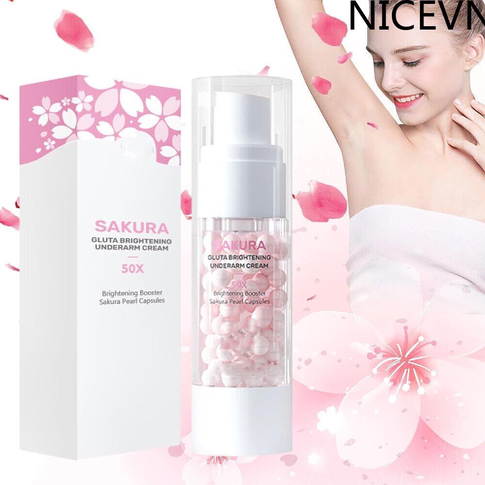 30ml Kem dưỡng trắng da vùng nách mịn màng toàn thân Sakura Ngọc trai làm sáng da Kem dưỡng ẩm không nhờn Toàn thân NICEKLIFE