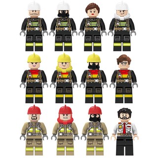 Set 12 mô hình lính cứu hỏa đồ chơi cho bé