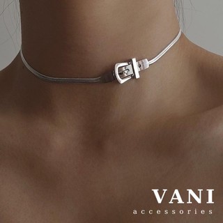 KO ĐEN GỈ - Vòng Cổ Choker Dẹp Khoá Thắt Lưng Thép Titan - Vani Store - TS001024