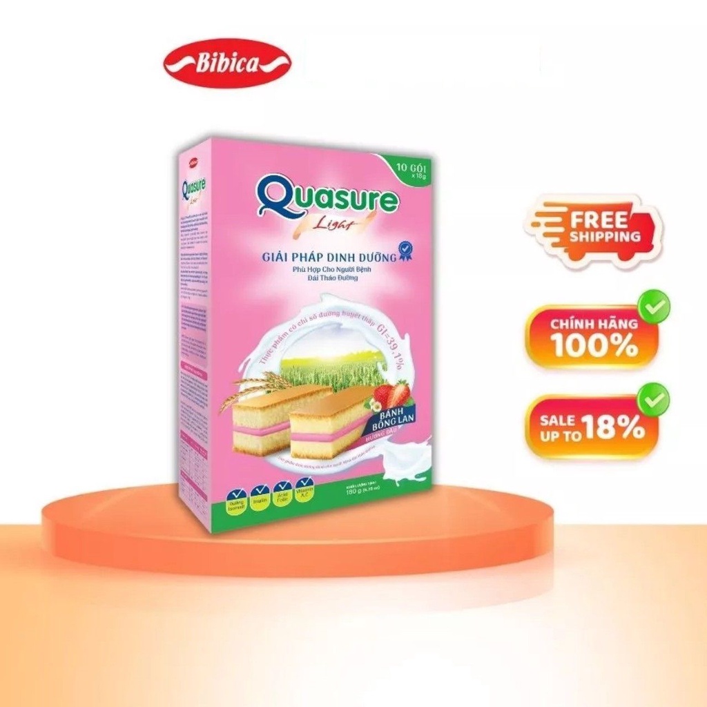 Bánh Dinh Dưỡng Quasure Light Ngũ Cốc, Bông Lan, Bánh Quy Bibica dành cho người ăn kiêng và tiểu đường Shopbethienkim