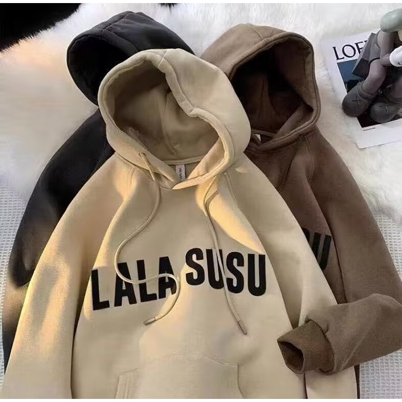 Áo hoodie Dáng Rộng In Chữ Phong Cách Hàn Quốc Thời Trang Mùa Thu Mới Cho Nam Và Nữ